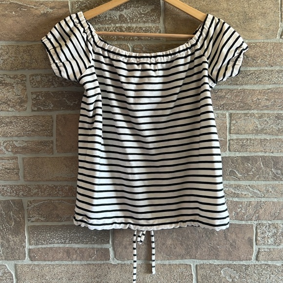 Madwell Stripe Off Shoulder Top - Picture 4 of 4